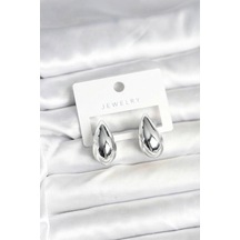 Gümüş Renk Damla Küpe 24 Mm Tj-bkp12196 Altın