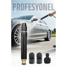 Zenvac Tazyik Arttıran Oto Yıkama Hortum Başlığı Seti Basınçı Oto Yıkama 3 Musluk Adaptörlü Güçlü Jet Z