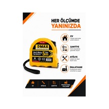 Dmax 3 Metre Şerit Metre 16 Mm Kompakt Ölçüm Metresi Ev Atölye Şantiye Kullanımı 3 M