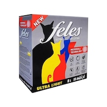 Feles Ultra Light Aktif Karbonlu Tozsuz Topaklanan Bentonit Kedi Kumu 8 Lt