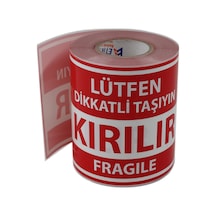 Büyük Boy Dikkat Kırılır Etiketi Fragile Label 100mm X 150mm 250 Adet