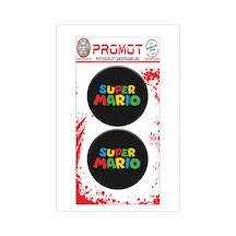 Süper Mario Tasarımlı 3d Kabartmalı Damla Logo Sticker 5cm 01
