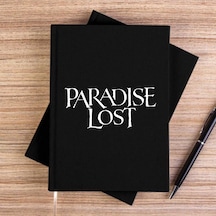 Paradise Lost Text Siyah Çizgisiz Kanvas Defter