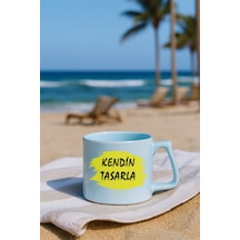 Kendin Tasarla Bardak - Kişiye Özel Bardak Satıya Sor Tam Mavi2