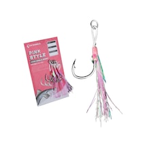 Ecooda Pink Style Light Jigging Single Hooks 8 Numara