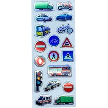 Sticker Kabartmalı Stiker Defter, Planlayıcı Etiket Trafik, Araba Cb418 16x7 Cm