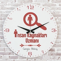 İnsan Kaynakları Uzmanına Hediye Ahşap Saat 33cm Ka02-1168