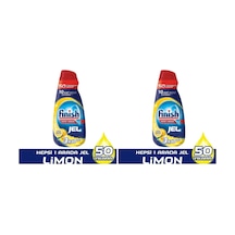 Hepsi Bir Arada Konsantre Jel 1000 Ml Limon Bulaşık Makinesi Deterjanı 2 Adet X 1000 Ml