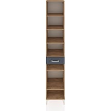 Hyperion Dolap 6 Raflı Tek Çekmeceli 44x44x243 Çam-antrasit Atlas Çam