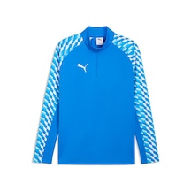 Puma Teamliga26 Training 1/4 Zip Erkek Futbol Antrenman Uzun Kollu Tişört 65972402 Mavi