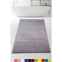 Elite Gri 100x150 Cm Büyük Ebat Peluş Banyo Paspası Kaymaz Pufidi Gri