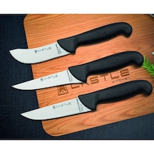Castle İncisive Serisi 3 Parça Mutfak Bıçak Seti Et Ekmek Bıçak