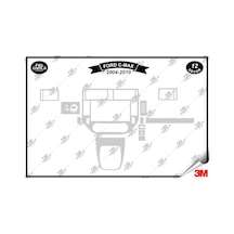 Ford C - Max 2004-2010 Torpido Konsol Trim Göğüs Maun Kaplama Set 12 Parça Gümüş