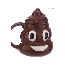 Poo Kaka Emoji Şekilli 3D Kupa Kapaklı
