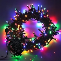 10m 100 Led Boncuk Lamba Rgb Işık Siyah Kablo Çok Renkli