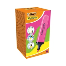 Bic Fosforlu Kalem Flat Highlighter Pembe 12'li Paket Diğer
