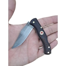 El İşçiliği Kamp Çakı N690 Çelik 7cm Gri - Kahverengi