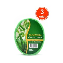 Aloe Vera Özlü Süngerli Duş Sabunu 3 x 120 G