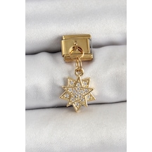 Mey İthalat 316l Çelik Sallantılı Zirkon Taşlı Yıldız Model Gold Renk Nomination Charm - Özel Seri Meyeb684133ac300836d4c005bd1a Altın