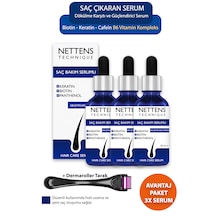 Nettens Hair Saç Serumu 3 X 50 Ml + Dermaroller Tarak