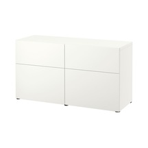Dolap Kombinasyonu, Beyaz, 120x42x65 Cm, Lappvıken, Çıt Çıt Raylı