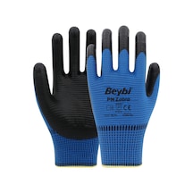 Pn Zebra Polyester Örme Nitril Eldiven 10 Beden 12 Çift