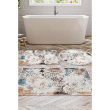 Dekoreko Kaymaz Taban Djt 3 Lü Banyo Paspas Takımı Trend Karışık Modern 609m Renkli