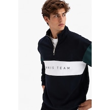 We&me Boxy Fit Gömlek Yaka Sporcu Erkek Sweatshirt Çok Renkli