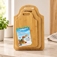 3 Parça Bambu Kesim Panosu