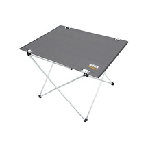 Ultralight Katlanır Kamp Masası, Piknik, Bbq, Doğa Aktiviteleri, Hiking, Plaj İçin Taşınabilir Kompakt Roll Up Outdoor Kamp Masası Büyük Boy - Gri Ahşap - Siyah