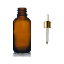 30ml Kahverengi Cam Damlalıklı 12 Adet,sarı Kapak Beyaz Emzik, Ecza Şişesi, Damlalıklı Şişe, Propolis Şişesi, Damlatmalı Şişe, Saç Serum Şişesi, Ecza Şişesi