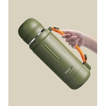 Shotay Durable Çelik Termos Matara 1500ml Yeşil Yeşil
