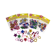 Bu-bu Simli Eva Sticker 24 Lü Pvc Bubu00097 Çok Renkli