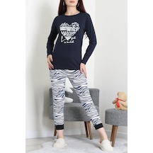 Modi Viskon Pijama Takımı Zebra - 52185.2123. Açık Bej - Siyah