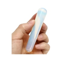 Doğal Opal Kuvars Kristal Şifa Masaj Değnekleri Taş Masajı Reiki Sopa - Şeffaf