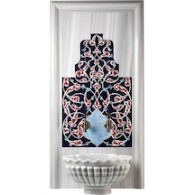 Armada Çini 60X105 El Dekoru Rumi Türk Hamamı İznik Çini Pano