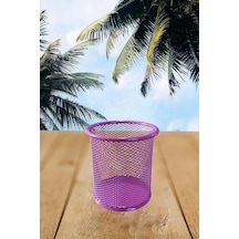 Seyfikirtasiye Masaüstü File Metal Kalemlik, 10 Cm, Pembe Genel