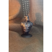 Kazanova Design Captain America Büst Figür 10 Cm Marvel Masaüstü Dekoratif Hediyelik