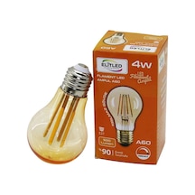 Elitled A-60 4w - E27 Gold Color Flament Led Rustik Ampul 500lumen Kırılmaz Gövde 5570 Diğer