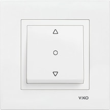 Viko Karre Beyaz Tek Düğmeli Jaluzi Anahtarı Çerçeveli - 90967072