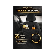 Citroen C4 Cactus 2014-2020 Uyumlu Altay Bel Destekli Tay Tüyü Siyah Mavi Koltuk Kılıfı Siyah Mavi