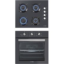 Kumtel KO-40TAHDF + B66-SF2(MT) Antrasit 4 Pro Ankastre Set