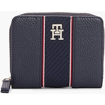 Tommy Hilfiger Monogram Kadın Lacivert Fermuarlı Cüzdan Os Çok Renkli