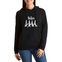 Abbey Road The Beatles Logo Müzik Beatles Baskılı Siyah Kadın Ka