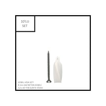Dübel-vida Seti, Gaz Beton Ytong Dübeli 8 Mm, 5,0x60 Yhb Sunta Vidası, 10 Adet