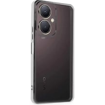 Newface Vivo Y27 Kılıf Razer Lensli Silikon - Gümüş