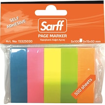Sarff 5x15x50 MM Fosforlu Renkler Kağıt Ayraç 5 Renk 100yp