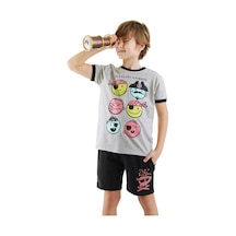 Denokids Pirate Erkek Çocuk T-shirt Şort Takım Renkli Çok Renkli