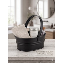 Reoona Kulplu Modern Siyah Metal Havluluk Ve Banyo Organizeri