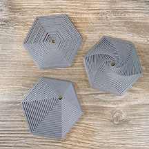 Bezos 3d Baskı Super Fidget Coaster Seti - Altıgen Desenli Bardak Altlığı Ve Tutucu-gri 22
